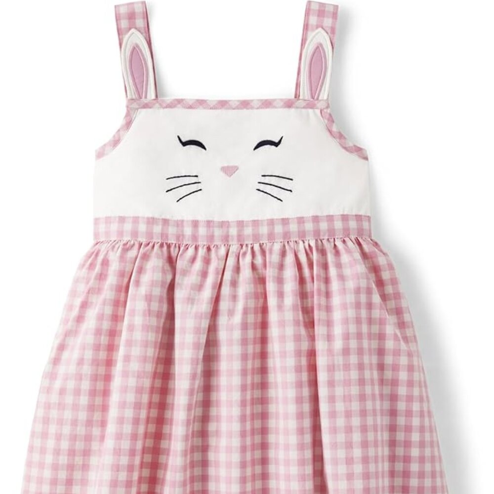 2T Gingham spring bunny dress brand new